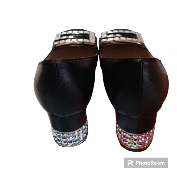 Gucci Malaga Kid leather mid heel pump with crystal G - Picture 3 of 15